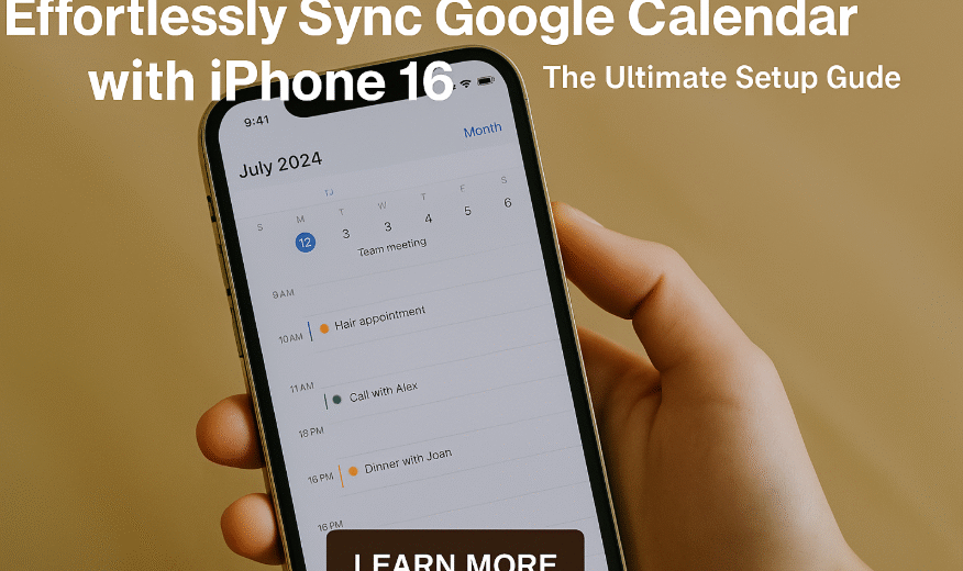 sync Google Calendar to iPhone 16