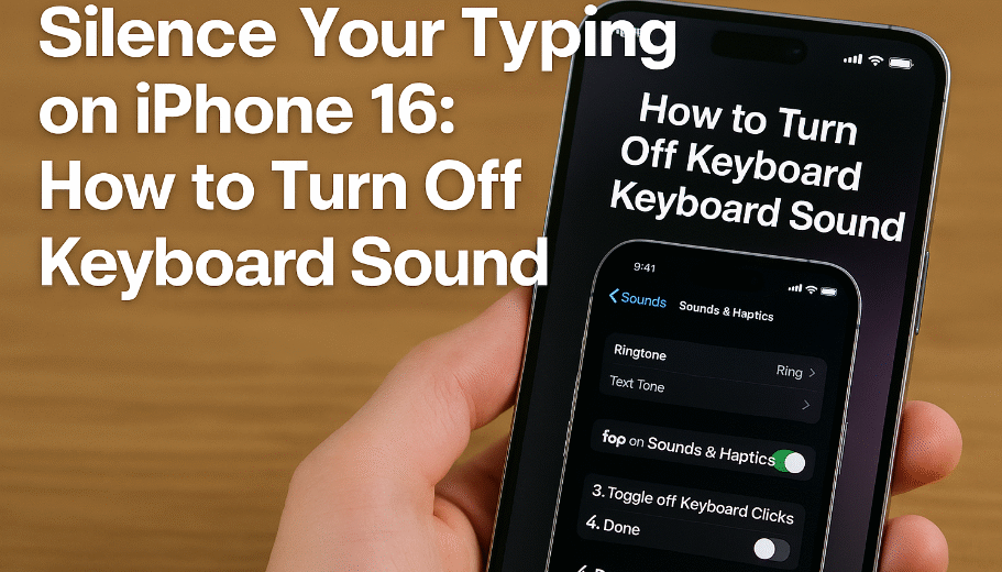turn off keyboard sound iPhone 16