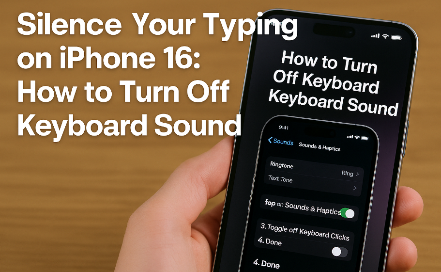 turn off keyboard sound iPhone 16