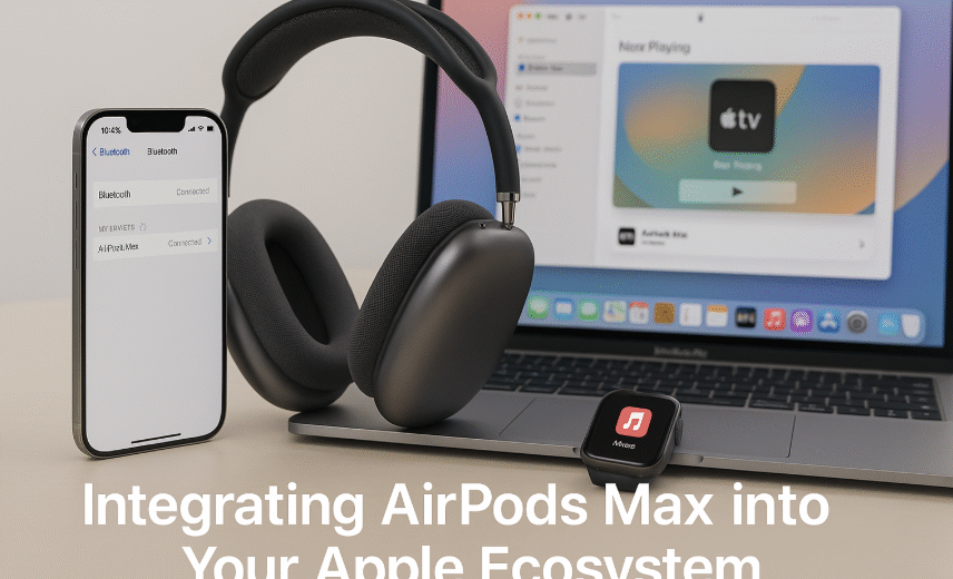 AirPods Max, Apple ecosystem integration, AirPods Max setup, Apple audio, syncing AirPods Max, Apple devices connection, AirPods Max features, seamless integration with Apple devices