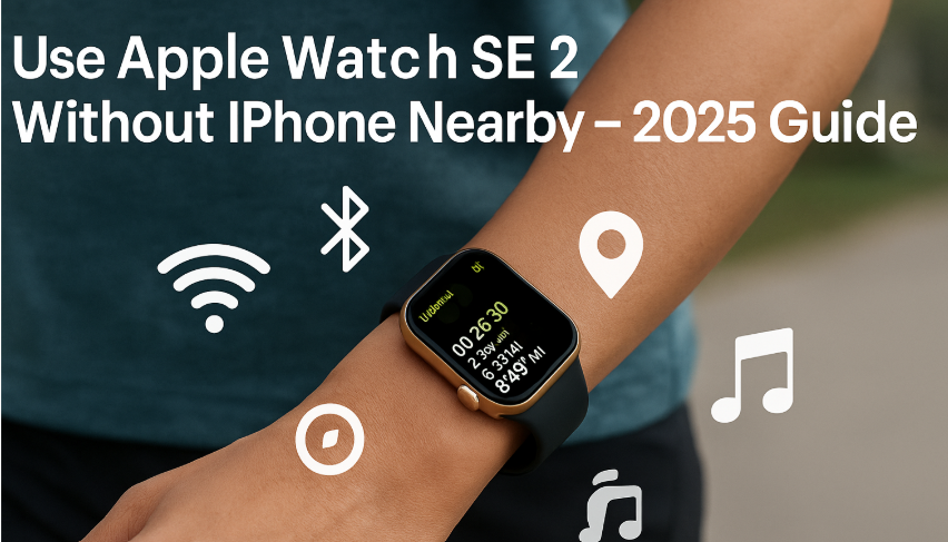 Apple Watch SE 2 being used independently without iPhone nearby – 2025 smartwatch feature visual