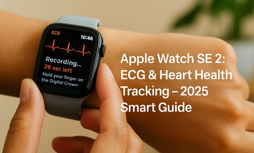 Apple Watch SE 2 displaying ECG recording in progress