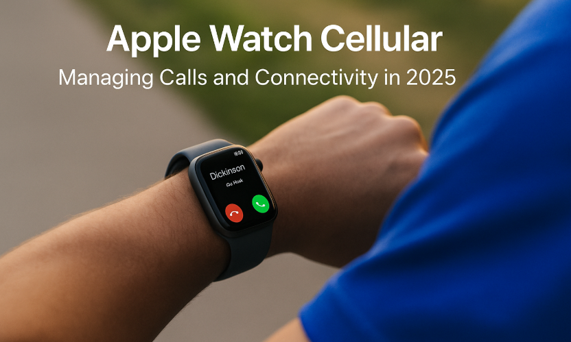 Apple Watch SE 2 displaying cellular signal and active call screen