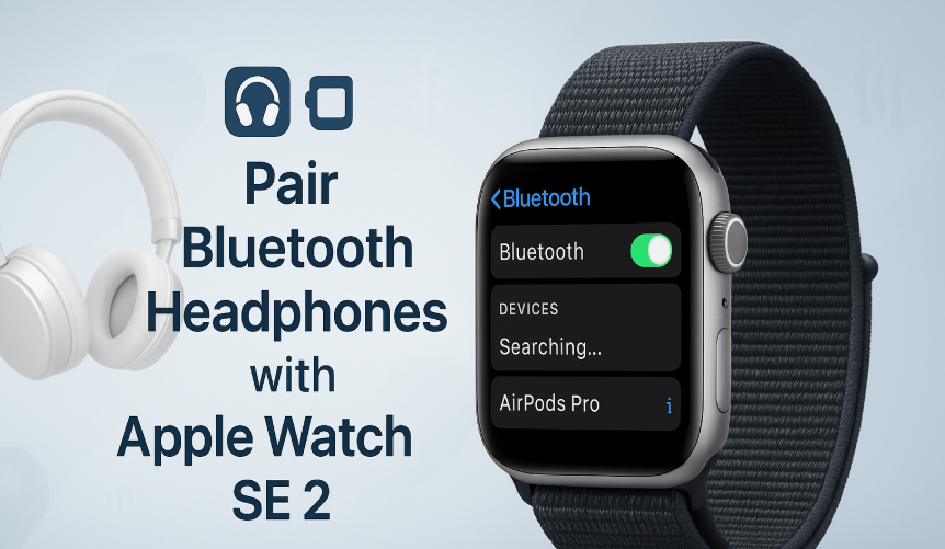 Apple Watch SE 2 pairing with wireless Bluetooth headphones – 2025 wearable tech guide