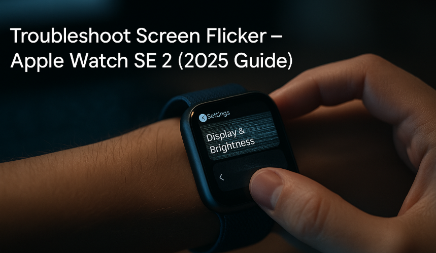 Apple Watch SE 2 screen glitching in low light