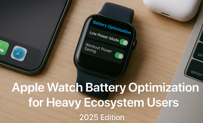 Apple Watch SE 2 showing battery settings on watchOS 11