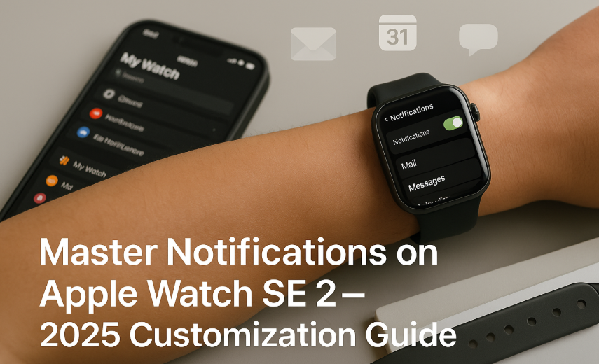 Apple Watch SE 2 showing customized app notifications screen