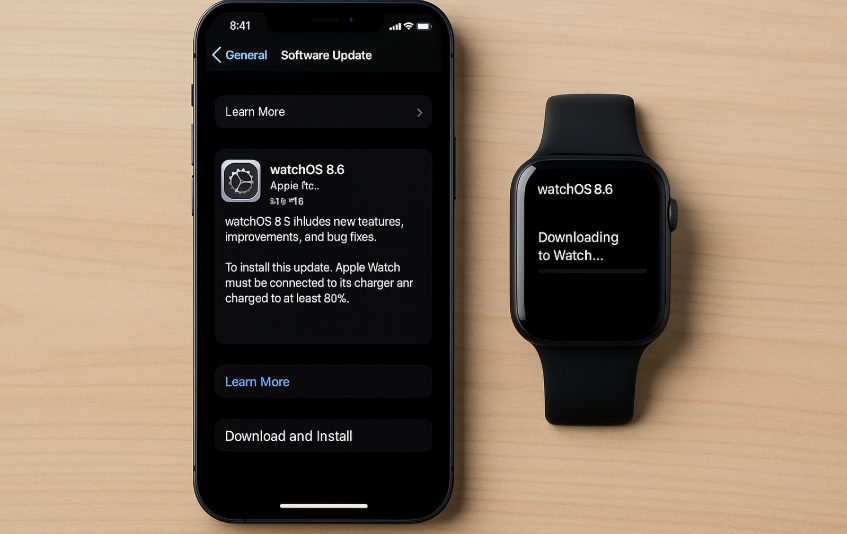 Apple Watch update, managing Apple Watch through iPhone, Apple Watch syncing, watchOS updates, iPhone Apple Watch, Apple ecosystem, Apple Watch software update