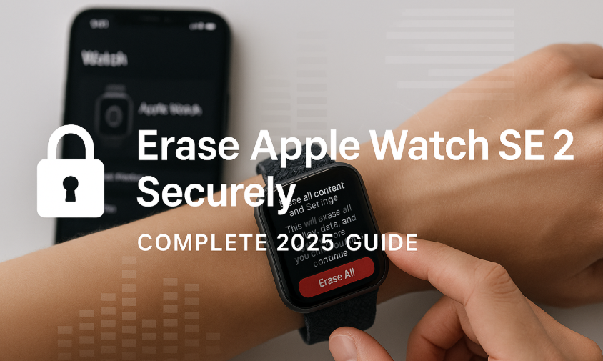 Factory resetting Apple Watch SE 2 through settings for secure data erase before resale or troubleshooting