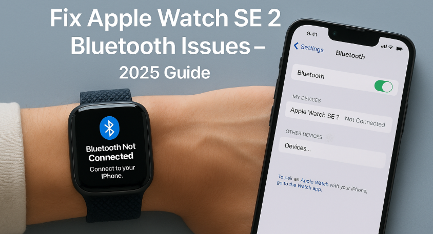 Fixing Bluetooth on Apple Watch SE 2, Apple Watch SE 2 not connecting via Bluetooth, Bluetooth pairing guide Apple Watch, troubleshooting Apple Watch Bluetooth issue, how to reset Bluetooth Apple Watch SE 2