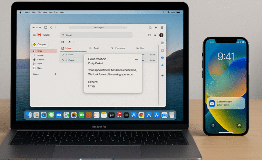 Handoff feature Apple, Handoff iPhone Mac integration, seamless Apple device workflow, Apple ecosystem integration, Handoff between iPhone and Mac