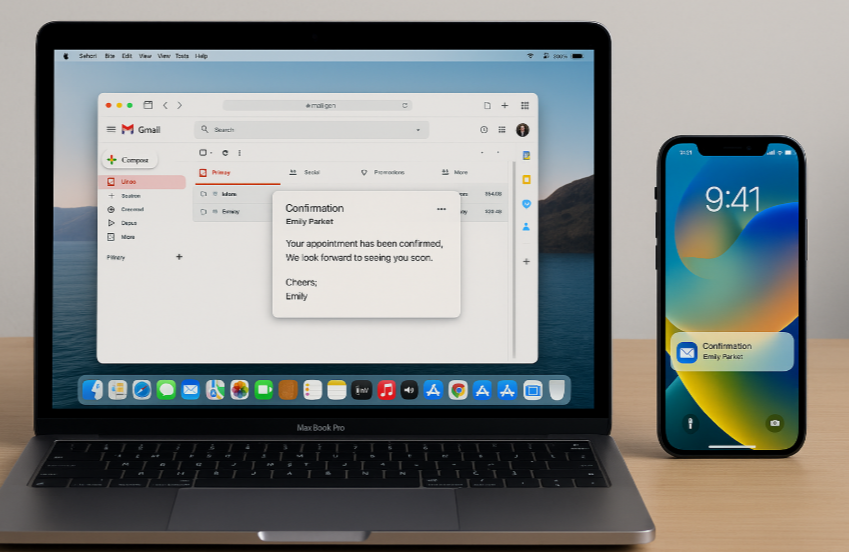 Handoff feature Apple, Handoff iPhone Mac integration, seamless Apple device workflow, Apple ecosystem integration, Handoff between iPhone and Mac
