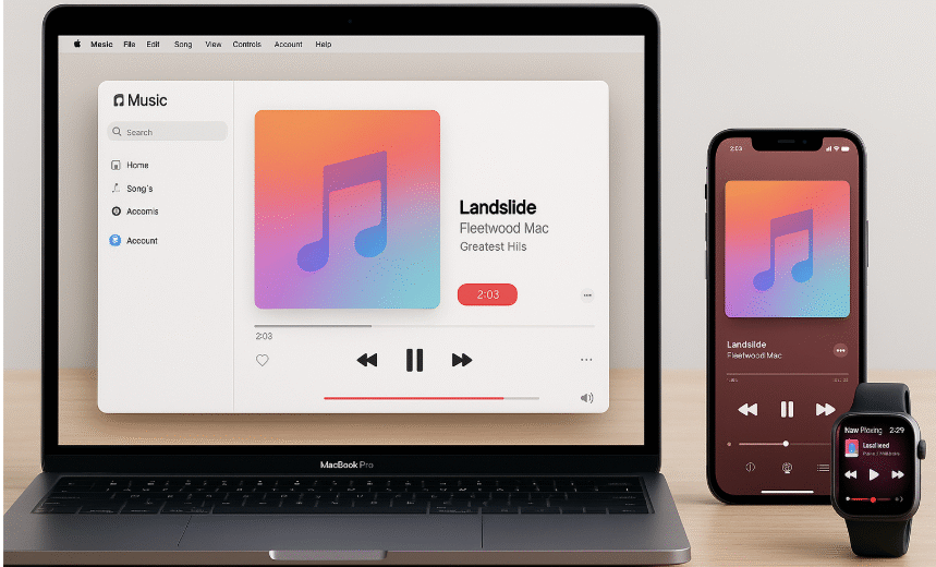 Mac and Apple Music integration, unified listening experience, Apple Music streaming, Apple ecosystem, Mac and iPhone music sync, music control on Mac, Apple devices music