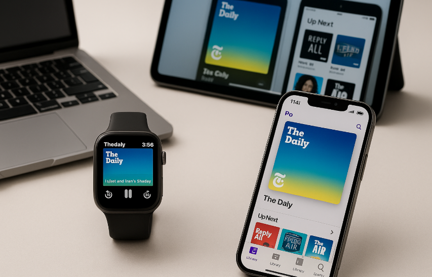Sync Apple Watch, Apple Watch Podcasts, Audiobooks, Apple Ecosystem, Syncing Devices, Podcasts on Apple Watch, Audiobook Sync, iPhone Apple Sync, Apple devices integration