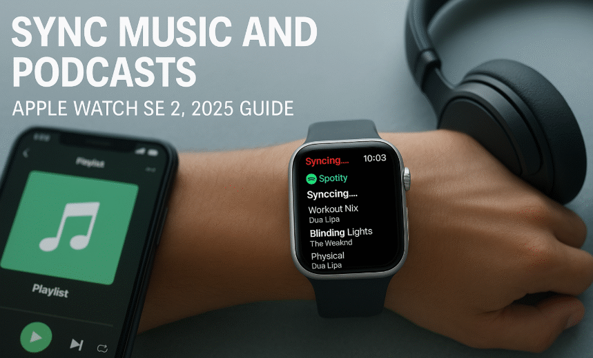 User listening to offline podcast on Apple Watch
