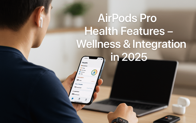 User monitoring health metrics with AirPods Pro and Apple Watch