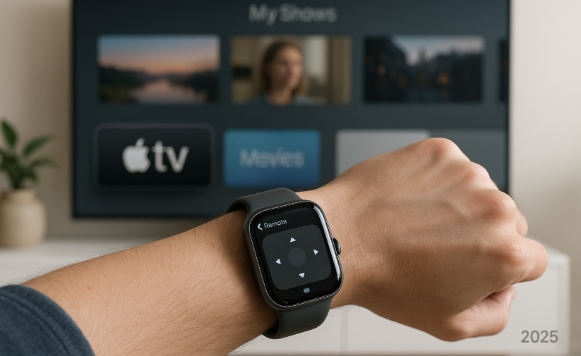 apple watch se 2 controlling apple tv, using apple watch as remote, apple tv remote with watchos 10, apple ecosystem smart home
