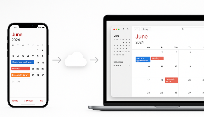 iPhone Mac calendar sync, Apple calendar, sync Mac and iPhone, iCloud calendar, Apple ecosystem, calendar management, schedule across devices