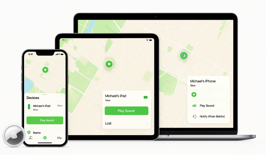 Apple Find My, Find My iPhone, Find My Mac, Apple devices location sharing, tracking Apple devices, location recovery, Apple tracking, Find My integration