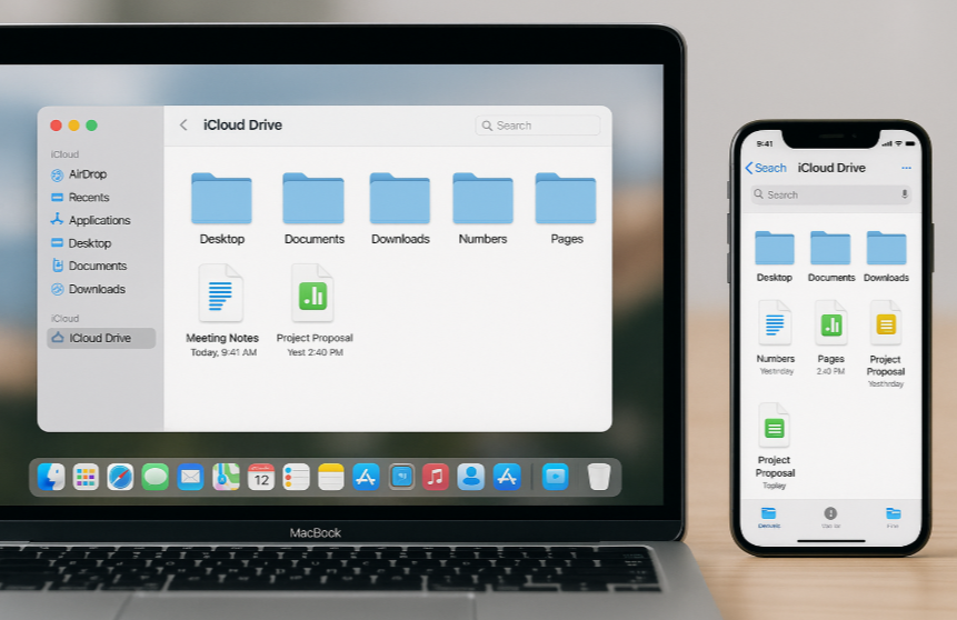 syncing files with iCloud Drive, iPhone Mac file transfer, iCloud Drive syncing, syncing files Apple ecosystem, cloud storage sync, iPhone to Mac iCloud sync